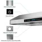 IKTCH 30" Under Cabinet Range Hood, Stainless Steel