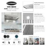 COSMO 48" Under Cabinet Range Hood with LED Lights
