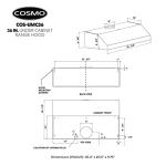 COSMO 36" Under Cabinet Range Hood with LED Lights