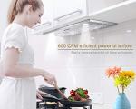 36-Inch MCBON Black Range Hood Insert, 600 CFM