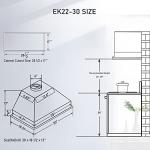 30" EALLMALL 900 CFM Range Hood Insert