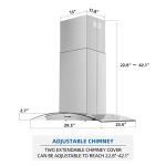 30" Stainless Steel Island Range Hood, 700 CFM