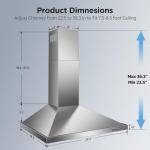 Zomagas 30" Stainless Steel Wall Mount Range Hood