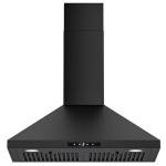 FIREGAS 30" Black Convertible Range Hood with LED