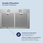 Hauslane 30" Matte White Wall Mount Range Hood