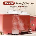 36-Inch Convertible Range Hood with LED Light