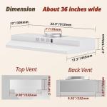 36-Inch Convertible Range Hood with LED Light