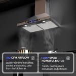 ARoan 30" Stainless Steel Wall Mount Range Hood