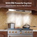 30" Stainless Steel Under Cabinet Range Hood with 900 CFM