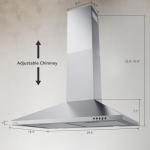 30" Stainless Steel Wall Mount Kitchen Range Hood