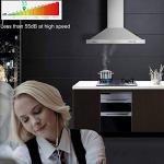 Tieasy 30" Wall Mount Range Hood with LED Light