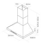 ARoan 30" Stainless Steel Wall Mount Range Hood