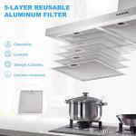 Tieasy 30" Wall Mount Range Hood with LED Light