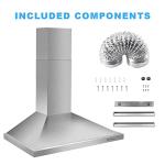 Tieasy 30" Wall Mount Range Hood with LED Light
