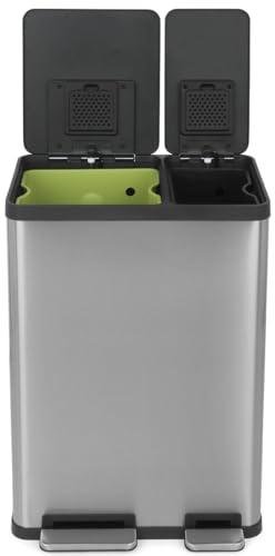 SIMPLI-MAGIC 60L Hands-Free Dual Compartment Kitchen Trash Can Image