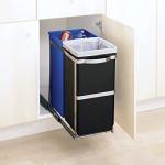 simplehuman 35L Pull-Out Recycling Bin and Trash Can