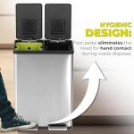 Simpli-Magic 60L Dual Compartment Step Trash Can