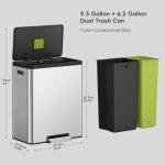 EKO EcoCasa II Dual Trash Can with Recycling Bin