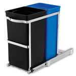 simplehuman 35L Pull-Out Recycling Bin and Trash Can