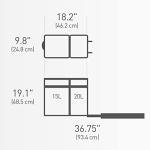 simplehuman 35L Pull-Out Recycling Bin and Trash Can
