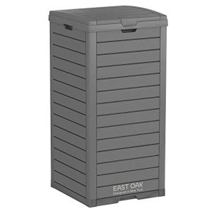 Gray 38 Gallon Waterproof Outdoor Trash Can