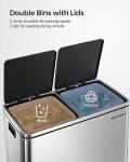 SONGMICS 2x8 Gallon Kitchen Trash Can Set