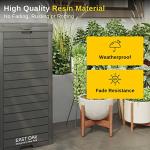 Gray 38 Gallon Waterproof Outdoor Trash Can