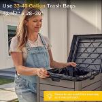 Gray 38 Gallon Waterproof Outdoor Trash Can