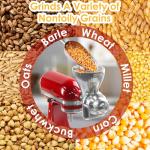 Metal Grain Mill Attachment for KitchenAid Mixer