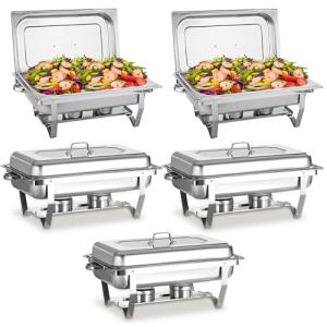 Stainless Steel 5-Pack Chafing Dish Set