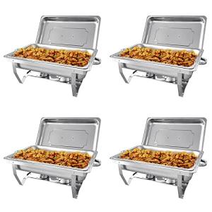 PRIJESSE 4-Pack 8QT Stainless Steel Chafing Dishes