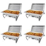 PRIJESSE 4-Pack 8QT Stainless Steel Chafing Dishes