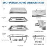 7-Pack 8-Quart Stainless Steel Chafing Dishes Set