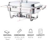 Stainless Steel Chafing Dish Set - 8 Qt, 4-Pack