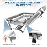 7-Pack 8-Quart Stainless Steel Chafing Dishes Set