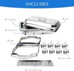 Stainless Steel Chafing Dish Set - 8 Qt, 4-Pack