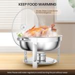 Rengue 5 QT Round Chafing Dishes Set - 4 Pack