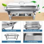 7-Pack 8-Quart Stainless Steel Chafing Dishes Set