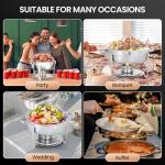 Rengue 5 QT Round Chafing Dishes Set - 4 Pack