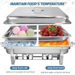 7-Pack 8-Quart Stainless Steel Chafing Dishes Set