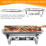 PRIJESSE 4-Pack 8QT Stainless Steel Chafing Dishes
