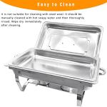 PRIJESSE 4-Pack 8QT Stainless Steel Chafing Dishes