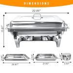 PRIJESSE 4-Pack 8QT Stainless Steel Chafing Dishes