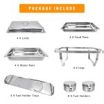PRIJESSE 4-Pack 8QT Stainless Steel Chafing Dishes