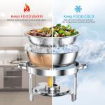 Round Buffet Chafing Dish Set with Lids