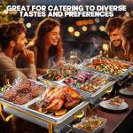 Buffet Chafing Dishes Set - 4 Pack, 8QT