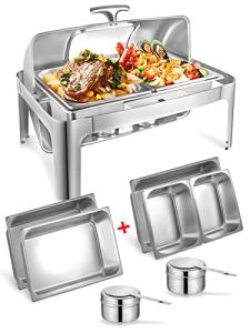 13QT Roll Top Buffet Chafing Dish Set