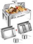 13QT Roll Top Buffet Chafing Dish Set