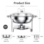 Round Buffet Chafing Dish Set with Lids