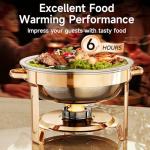 4 Pack Round Stainless Steel Chafing Dishes